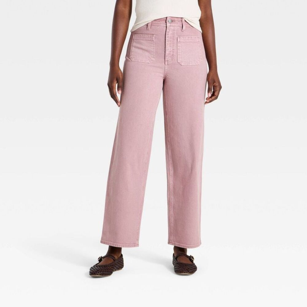 Women's High-Rise Sailor Straight Jeans - Universal Thread Mauve 12